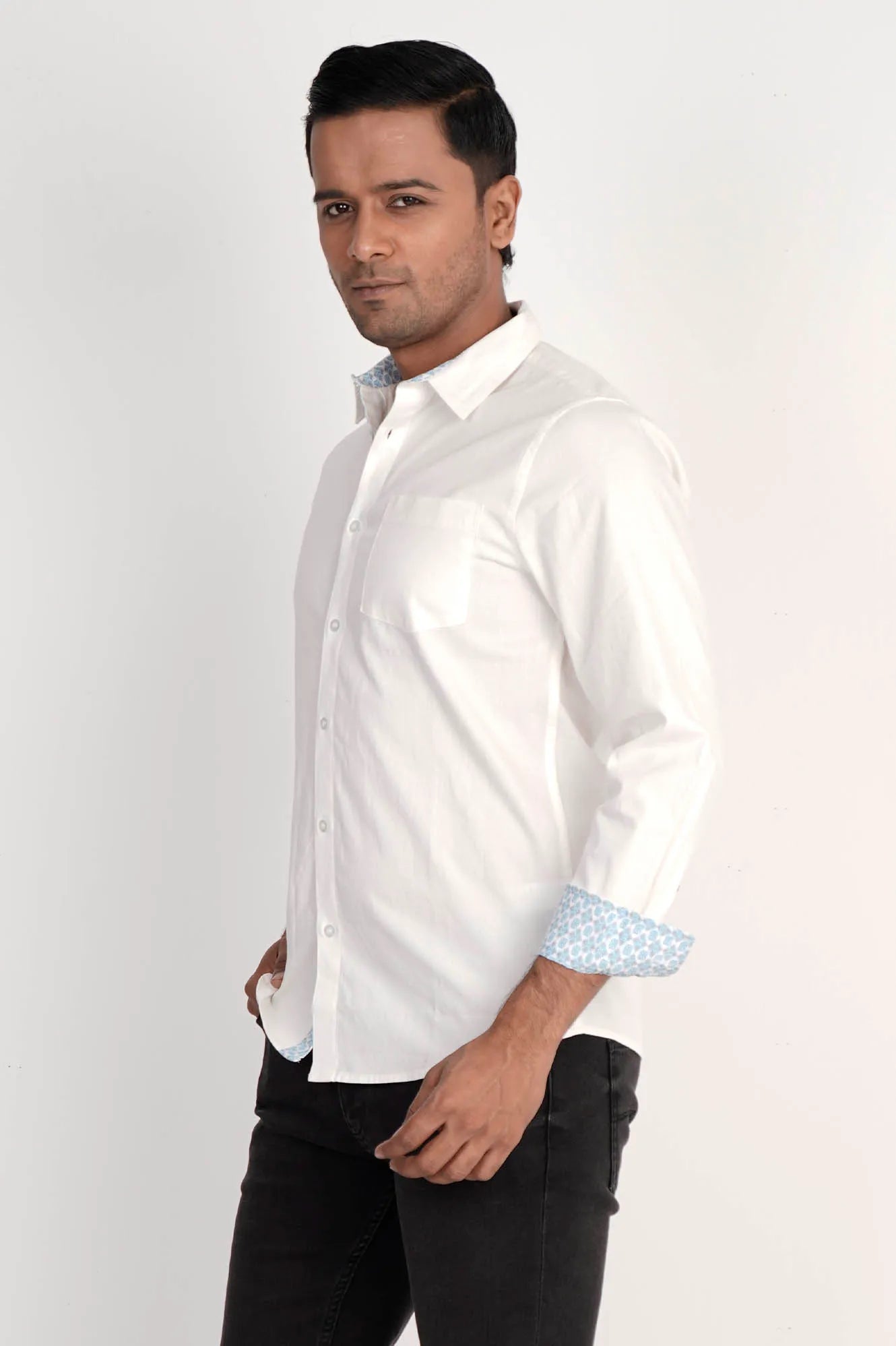 Mens Casual Shirt (White)