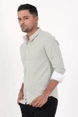 Men's Casual Shirt (Mint Stripe)