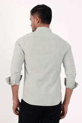 Men's Casual Shirt (Mint Stripe)