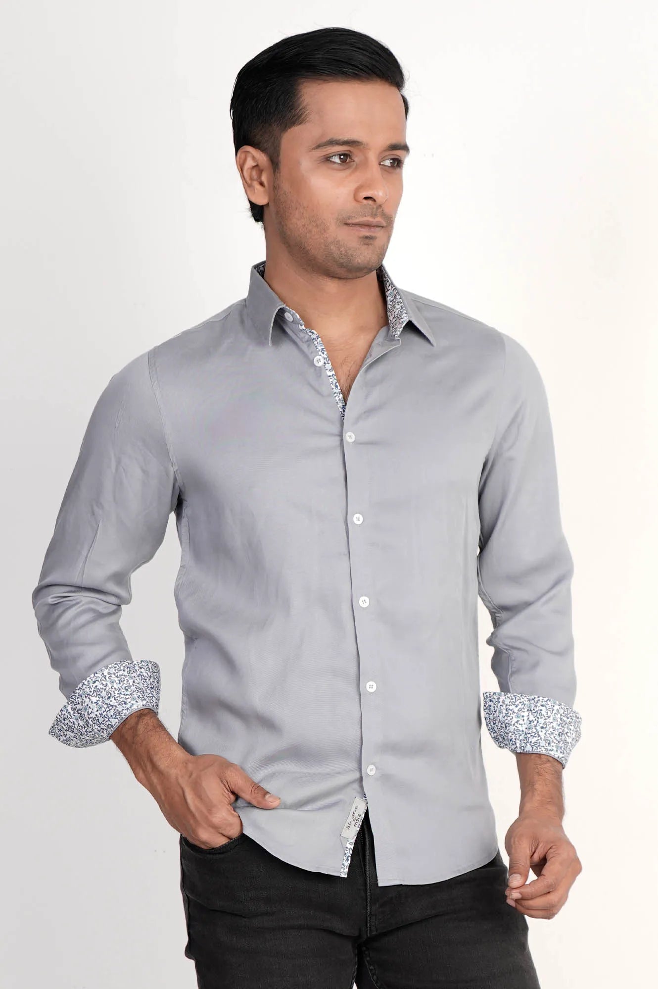 Mens Casual Shirt (Grey)