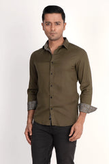 Mens Casual Shirt (Olive)