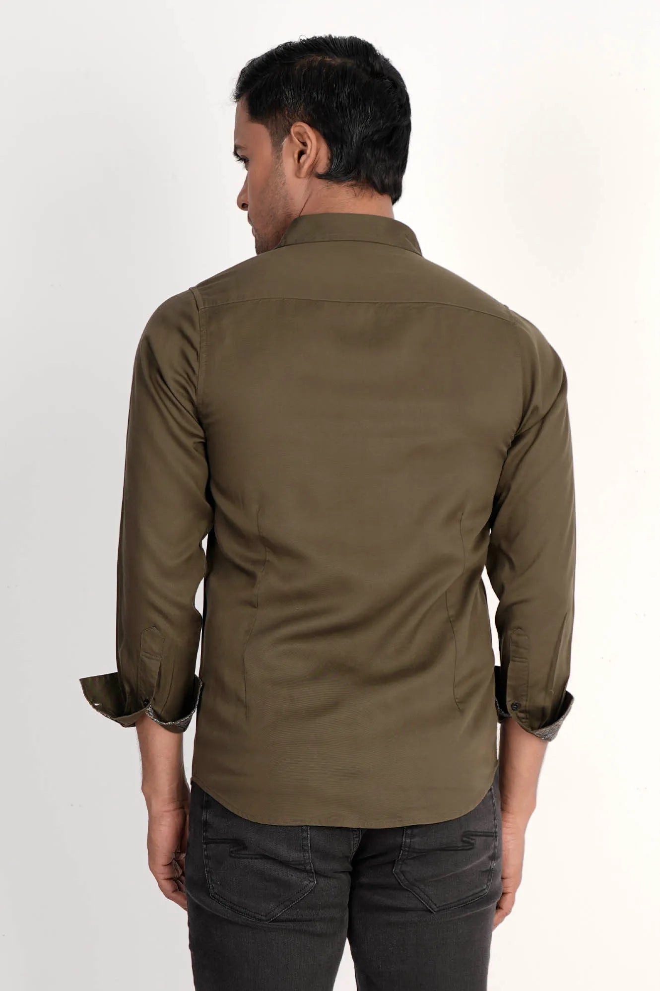 Mens Casual Shirt (Olive)