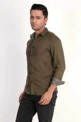 Mens Casual Shirt (Olive)