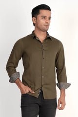 Mens Casual Shirt (Olive)