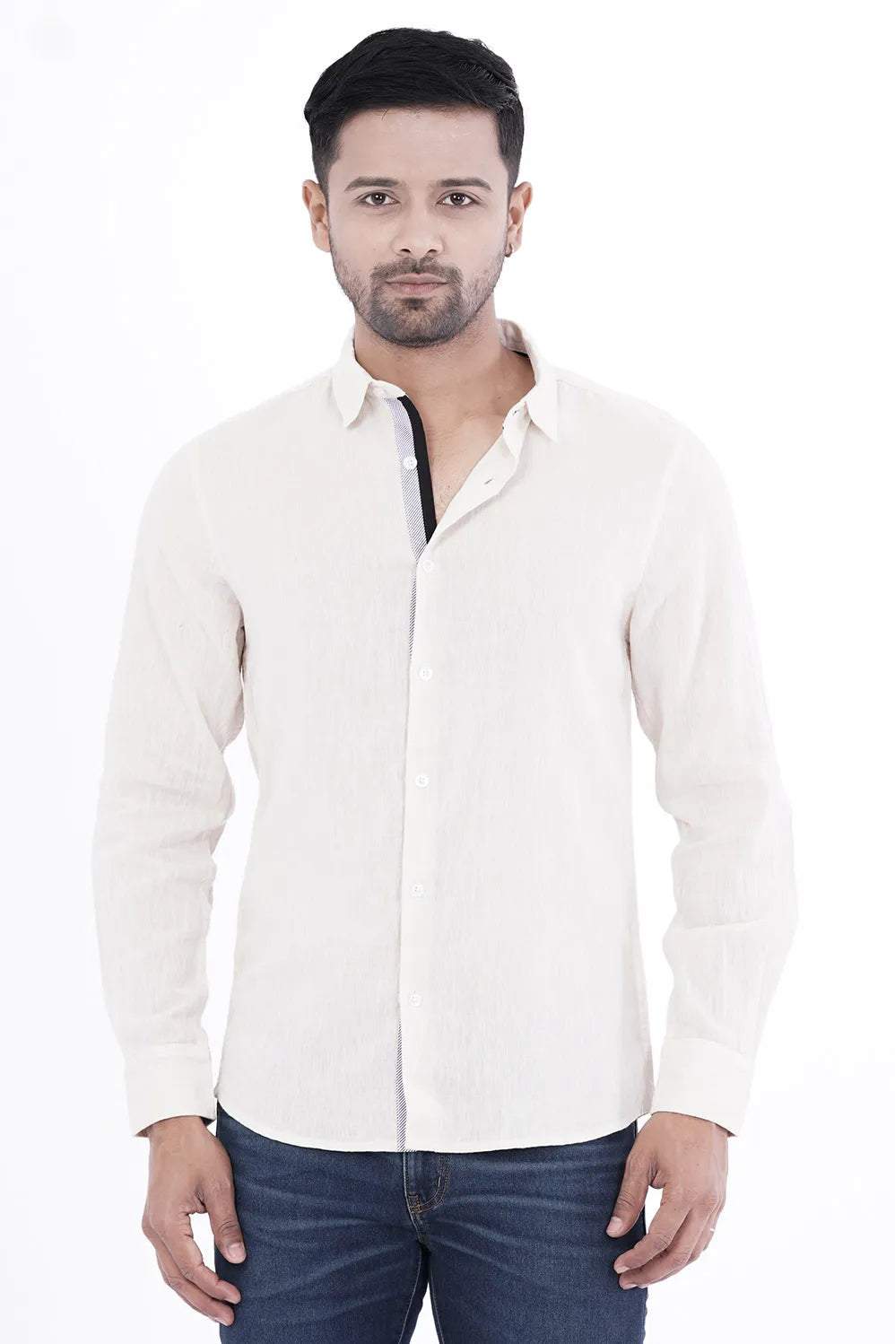 Mens Casual Shirt (Light Beige)