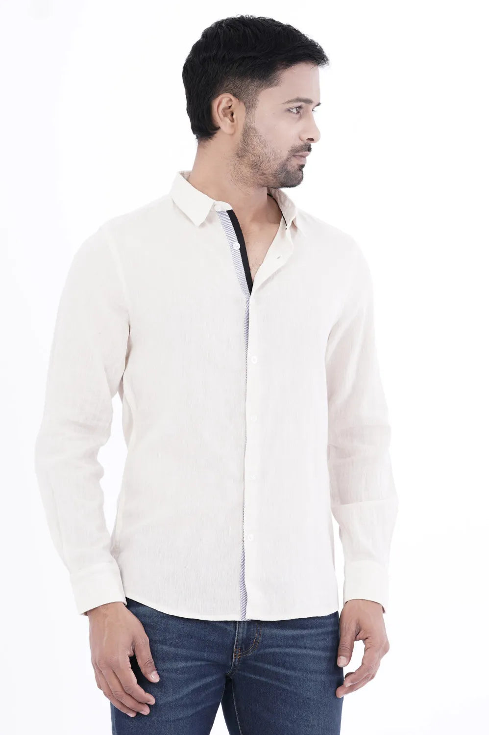 Mens Casual Shirt (Light Beige)