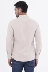 Mens Casual Shirt (Beige)