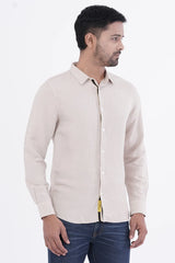 Mens Casual Shirt (Beige)