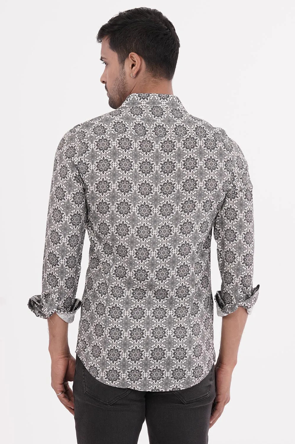 Mens Casual Shirt (Grey)