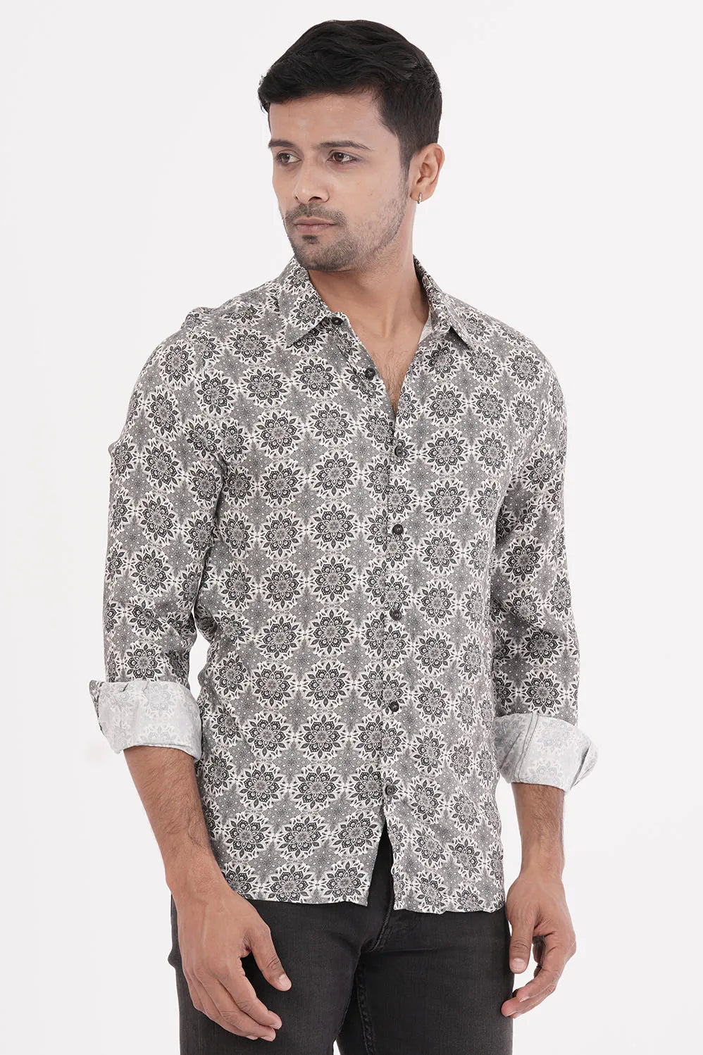 Mens Casual Shirt (Grey)
