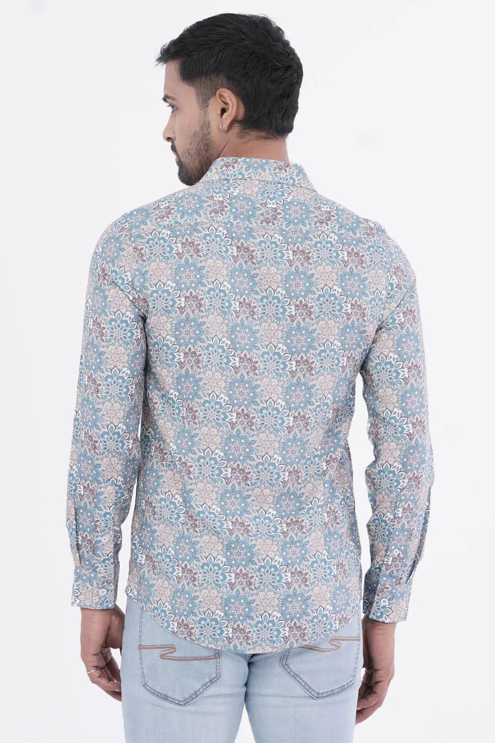 Mens Casual Shirt (Sea Blue)
