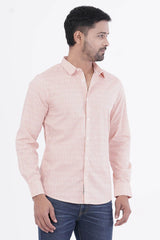 Mens Casual Shirt (Coral Print)
