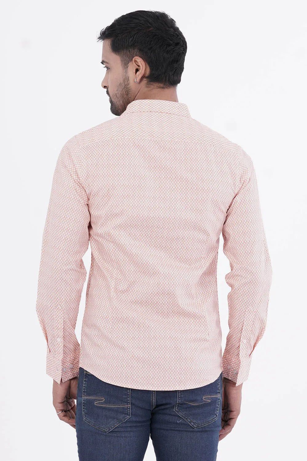 Mens Casual Shirt (Coral Print)
