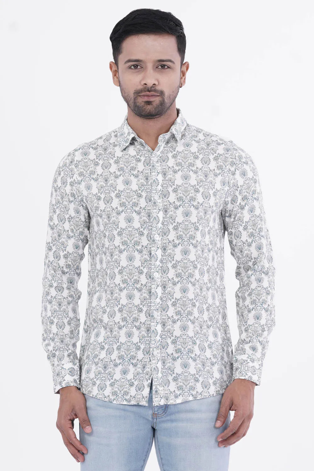 Mens Casual Shirt (Sage Printed)