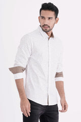 Mens Casual Shirt (Black Printed)