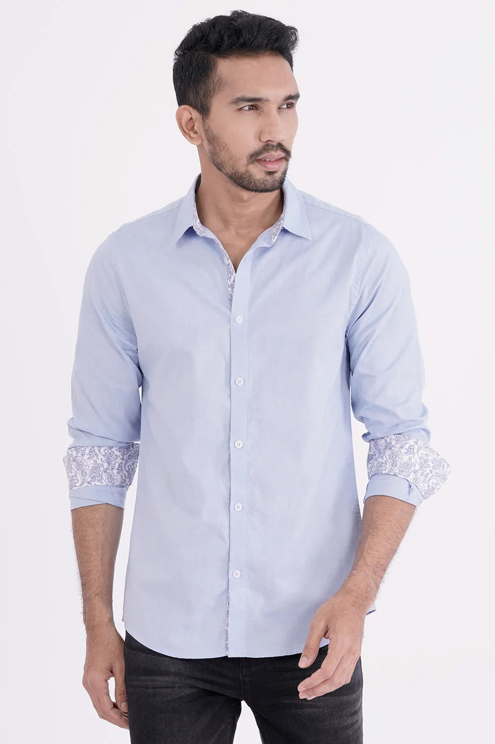 Mens Casual Shirt (Sky Blue)