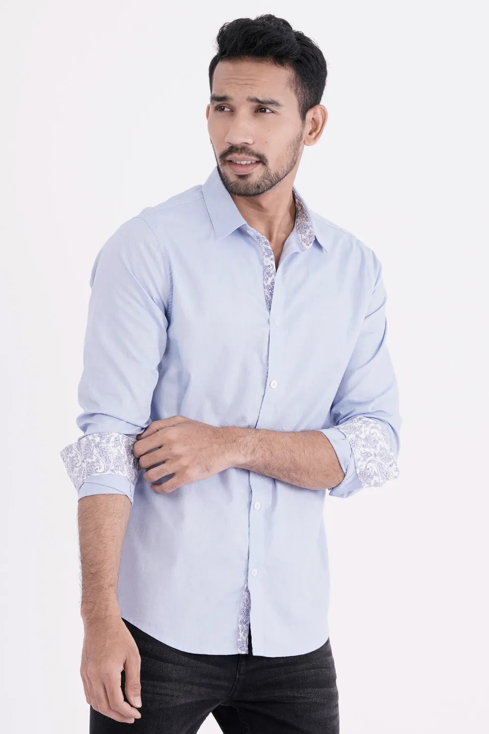 Mens Casual Shirt (Sky Blue)