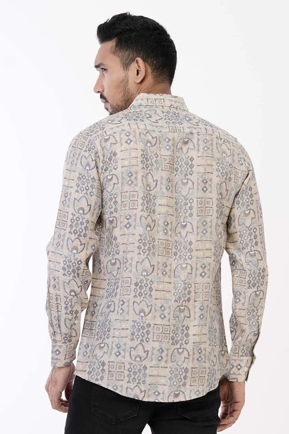 Mens Casual Shirt (Beige)