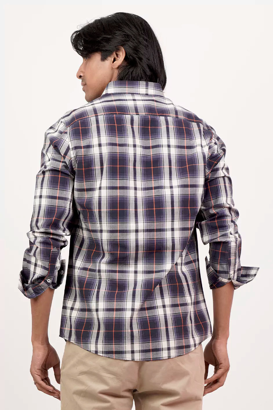 Men's Casual Shirt (Blue Check)