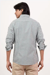 Men's Casual Shirt (Green Check)
