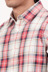 Men's Casual Shirt (Red Check)