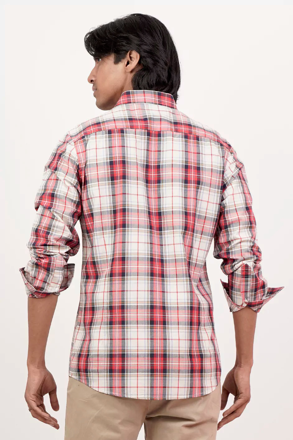 Men's Casual Shirt (Red Check)