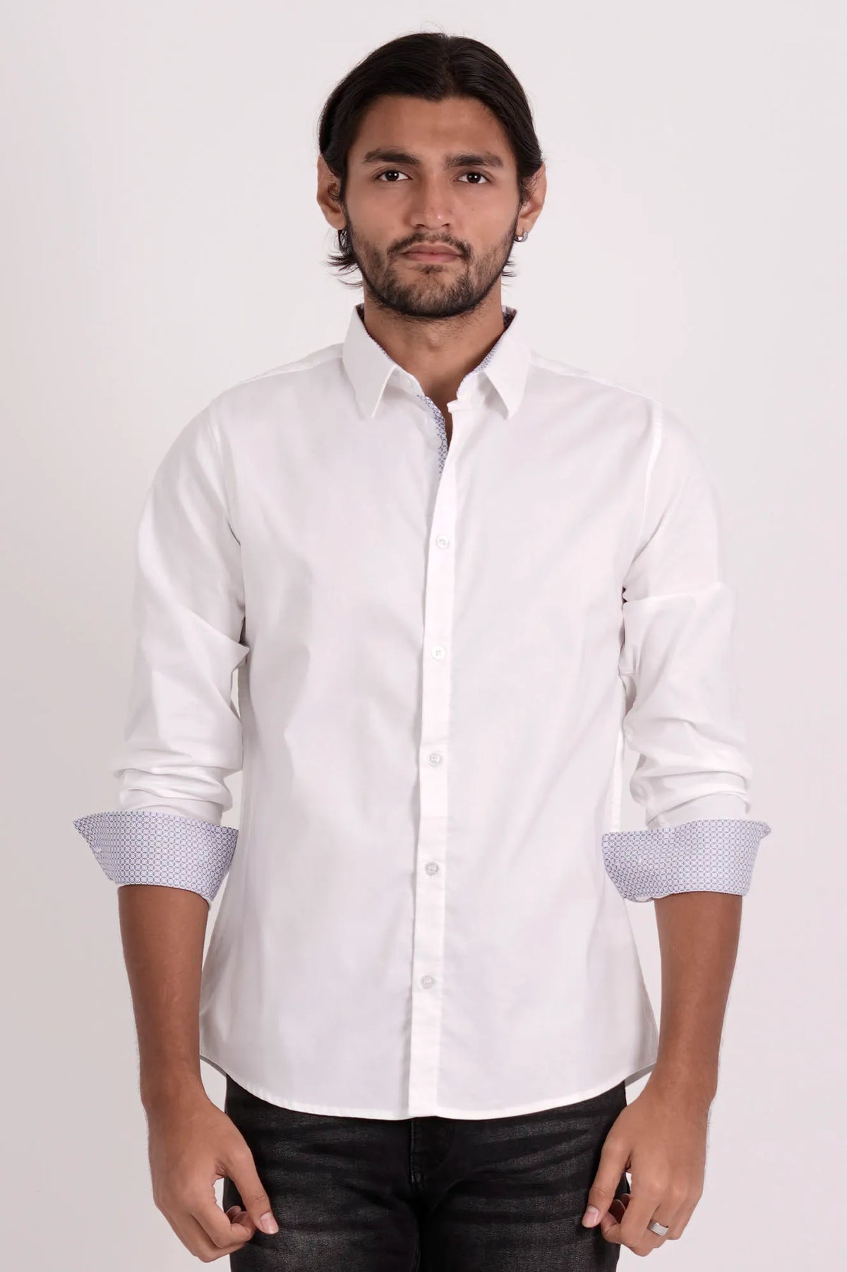 Men's Casual Shirt (White)