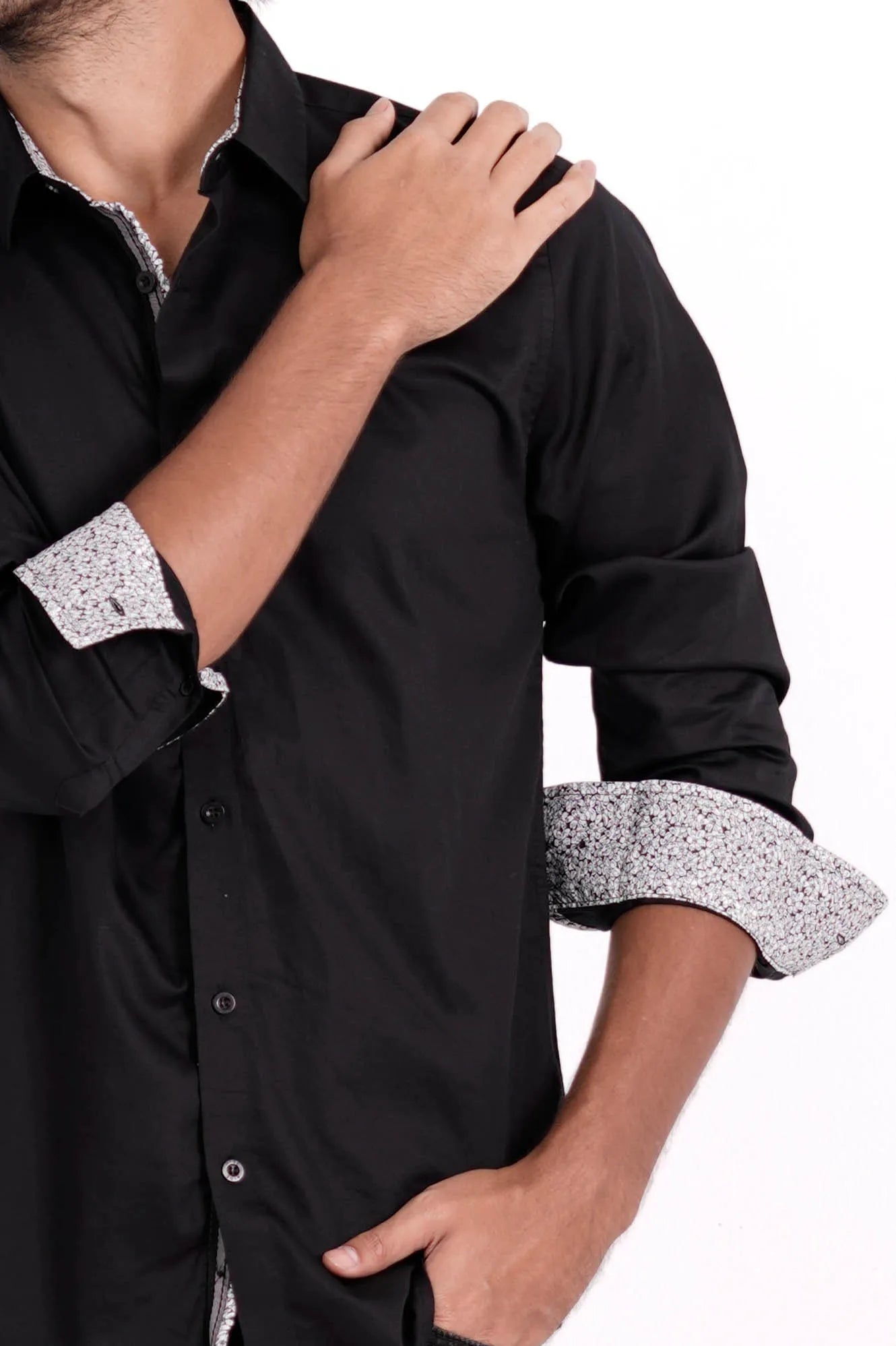 Men's Casual Shirt (Black)