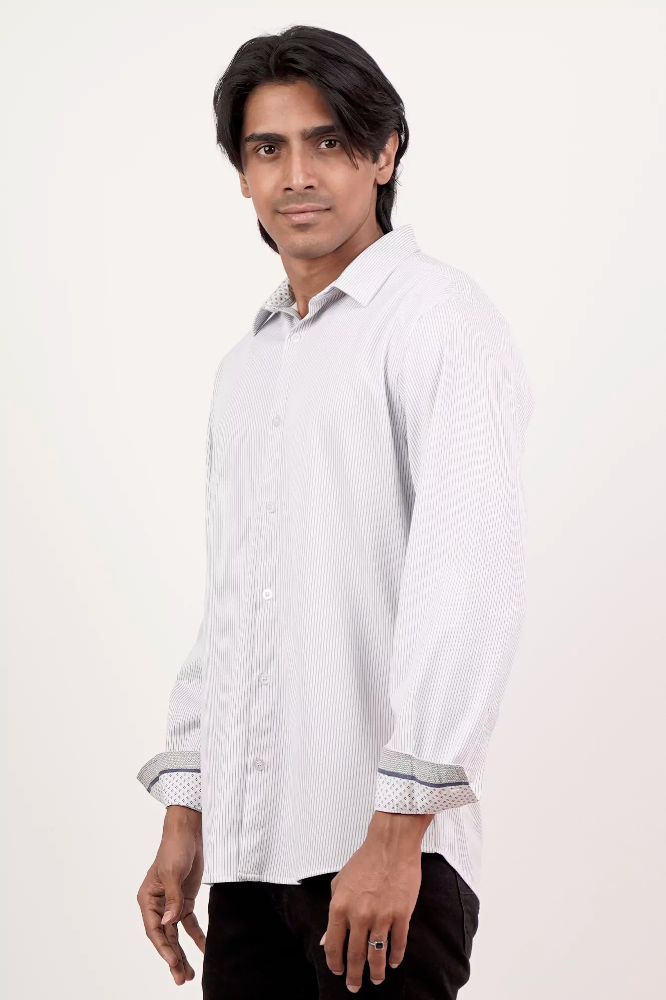 Men's Casual Shirt (White)