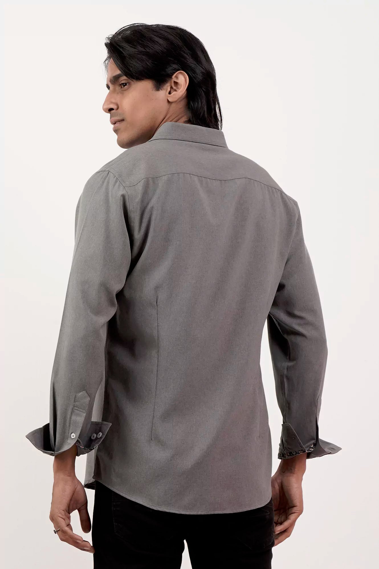 Men's Casual Shirt (Grey)