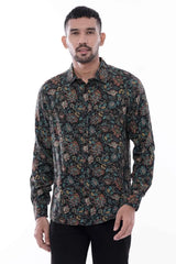 Mens Casual Shirt (Blue Floral)