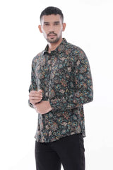 Mens Casual Shirt (Blue Floral)