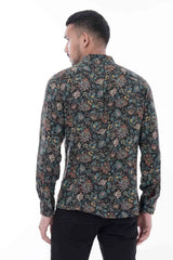 Mens Casual Shirt (Blue Floral)