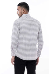 Mens Casual Shirt (White Printed)