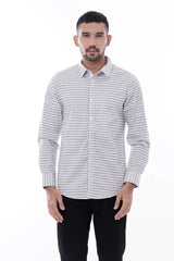 Mens Casual Shirt (White Printed)