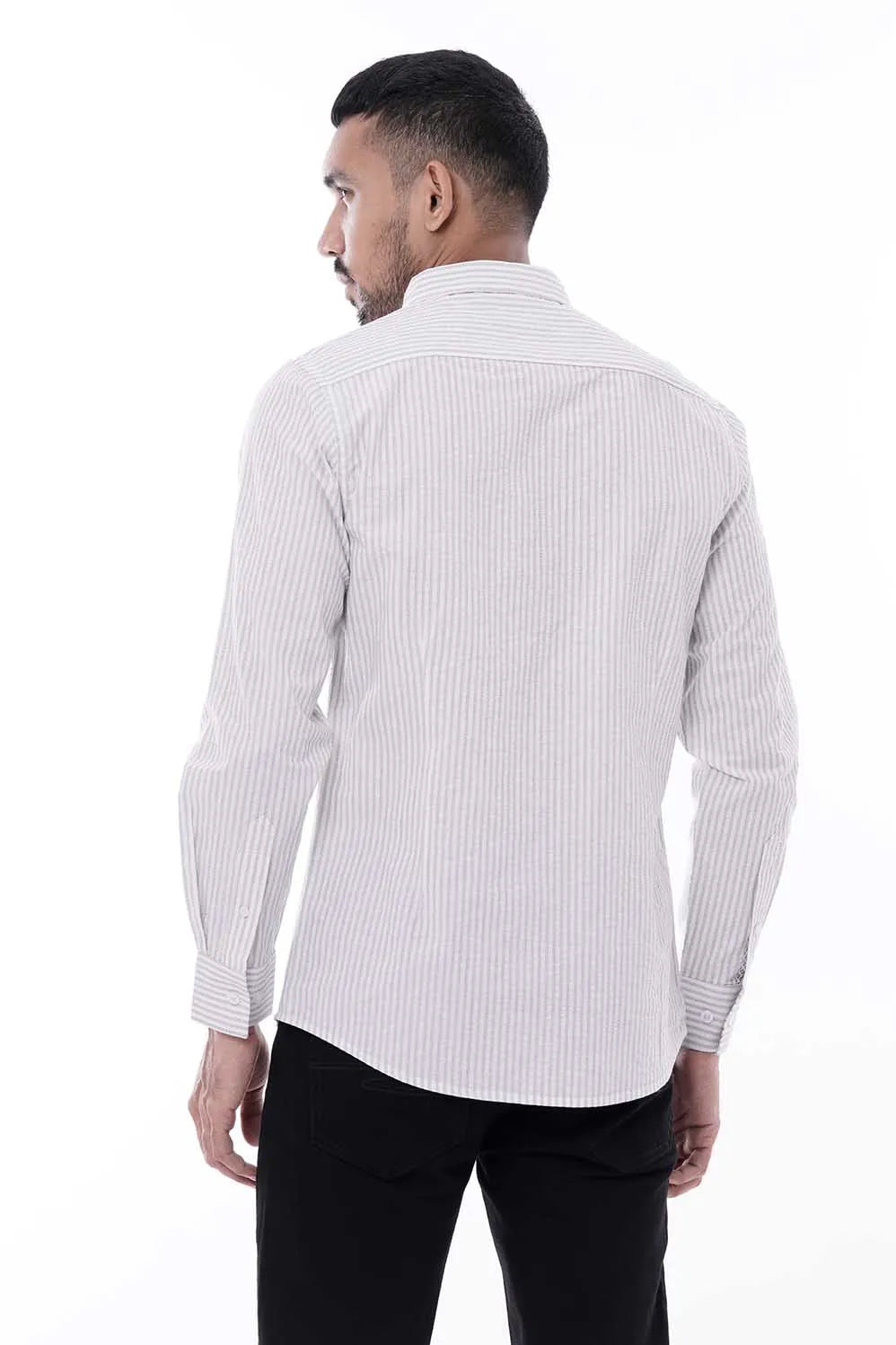 Mens Casual Shirt (White Printed)