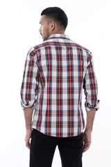 Mens Casual Shirt (White Check)