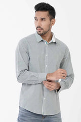Mens Casual Shirt (White Printed)