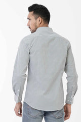 Mens Casual Shirt (White Printed)