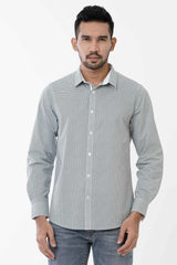 Mens Casual Shirt (White Printed)
