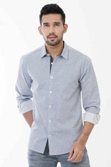 Mens Casual Shirt (White Printed)