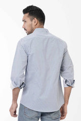 Mens Casual Shirt (White Printed)