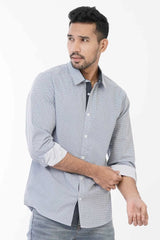 Mens Casual Shirt (White Printed)