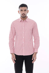 Mens Casual Shirt (Red Stripe)