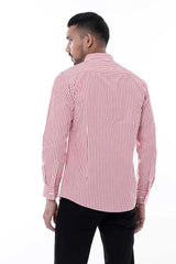 Mens Casual Shirt (Red Stripe)