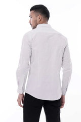 Mens Casual Shirt (White Stripe)