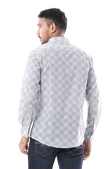 Mens Casual Shirt (Blue Printed)