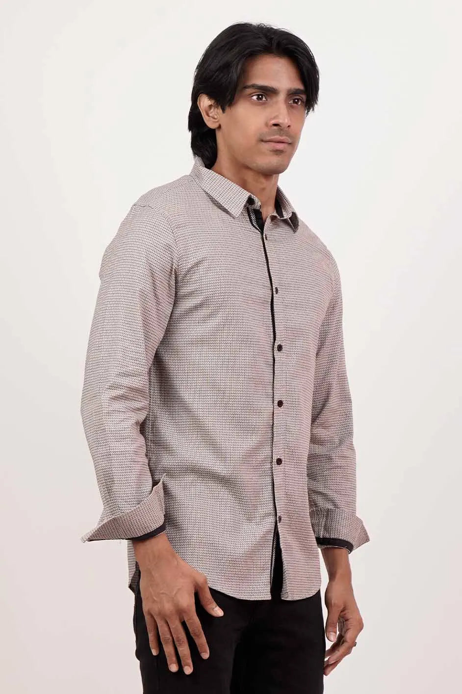 Men's Casual Shirt (Brown)