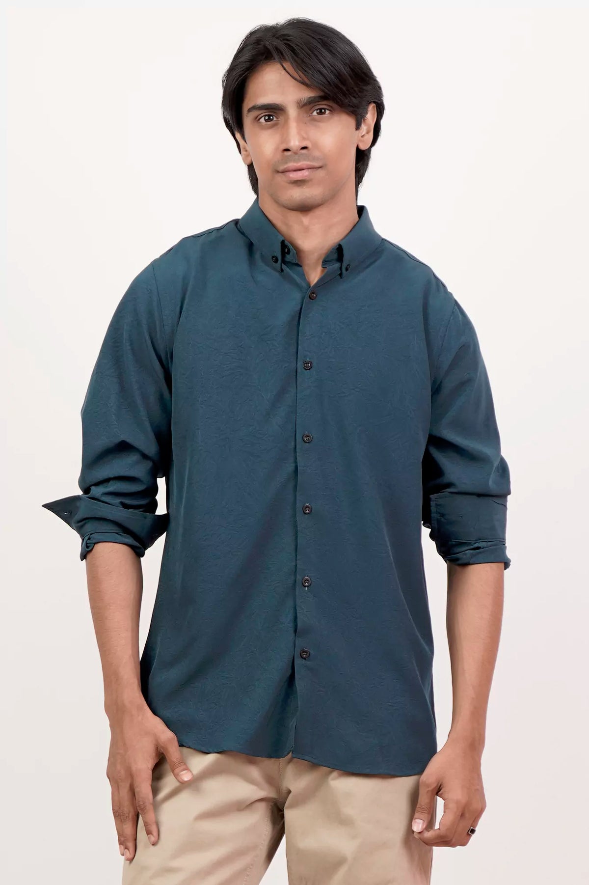 Men's Casual Shirt (Dark Teal)