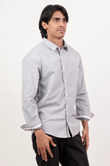 Men's Casual Shirt (Grey Printed)